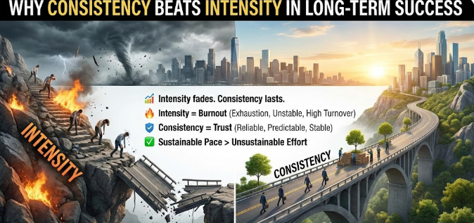 Why Consistency Beats Intensity in Long-Term Success 1 Why Consistency Beats Intensity in Long-Term Success